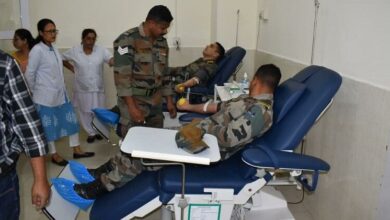 Indian Army and Tezpur Medical College organized blood donation camp