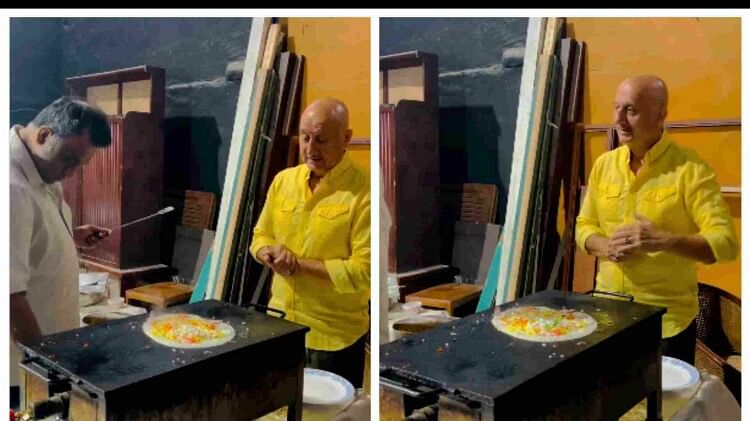 Anurag Basu treats Anupam Kher to egg dosa on Metro In Dino movie set video viral