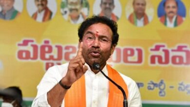 congress party is trying to divide the people on the basis of religion for votes: G Kishan Reddy