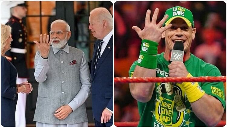 PM Modi's John Cena moment captured during US visit; WWE star posts picture