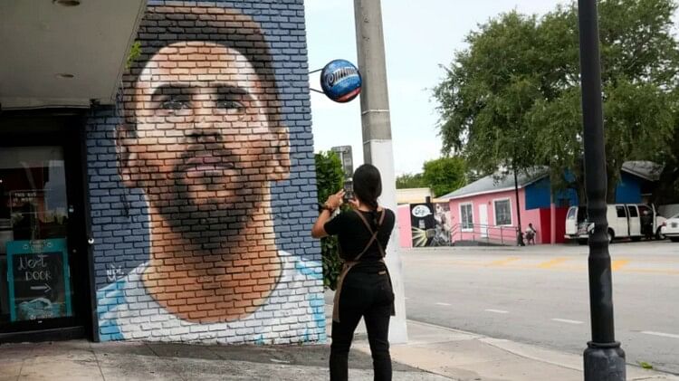 Miami painted in lionel Messi painting inter miami ticket sales increased before arrival