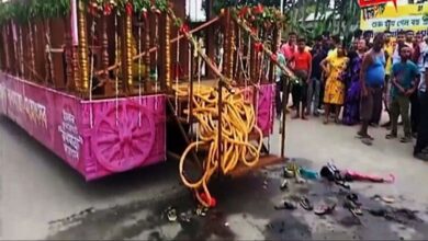 Tripura: several people dead as rath catches fire after coming in contact with high tension wire