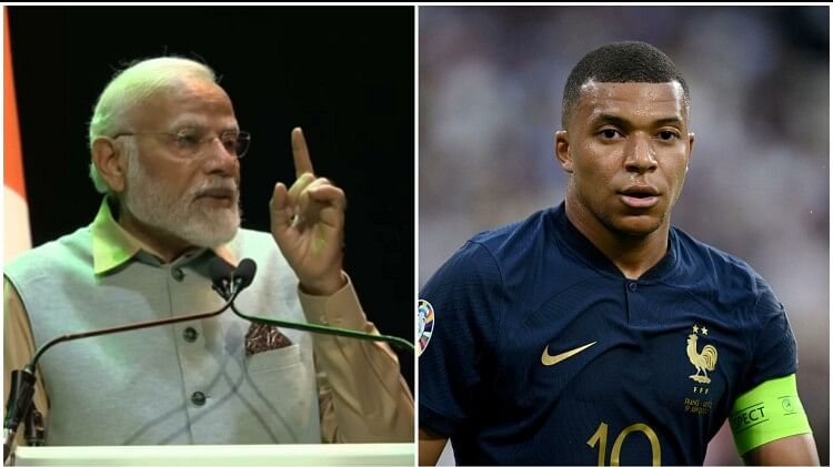 PM Modi said kylian mbappe fans in India more than in France Mentioned about Federer being called Thalaiva