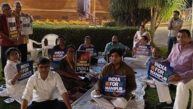 Opposition MPs Sit On Night Protest Outside Parliament Amid Manipur Tangle