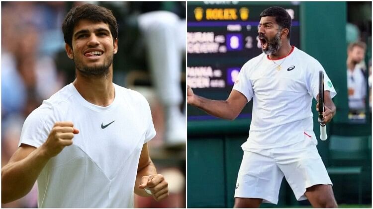 Wimbledon 2023 Carlos Alcaraz Daniil Medvedev and rohan Bopanna in semifinals