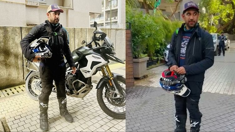 Amit Sadh left for a month long Journey of India on motorcycle trip starts from Mumbai will end in Leh Ladakh