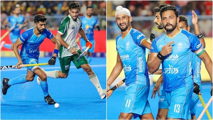 IND vs PAK Asian Champions trophy Hockey Match India beat pakistan by 4-0 Captain harmanpreet scores twice