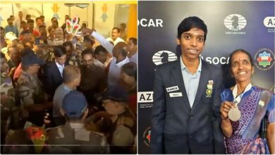 Video: Huge crowd gathered to welcome Praggnanandhaa in Chennai; Showered flowers, also gave bouquets and shaw