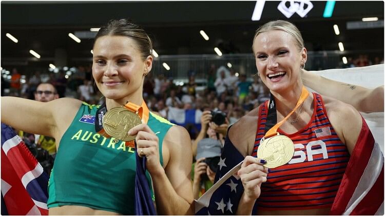 World Athletics Championships 2023 Katie Moon and Nina Kennedy in Women’s Pole Vault Final