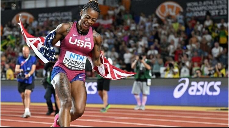 World Championships: USA Shakeri won 100 meter race with a record, Richardson made a record